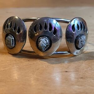 Silver Bear Paw Bracelet